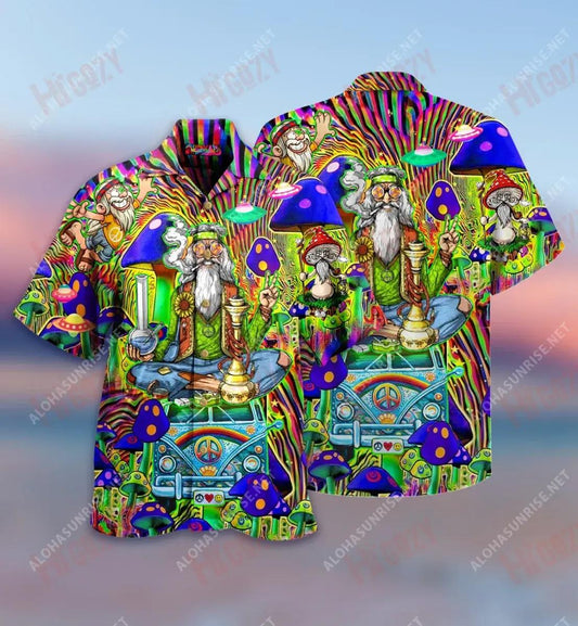Old Hippie Never Die Unisex Hawaiian Shirt Summer Short Sleeve Best Hawaiian Shirts Hawaiian Shirts For Men, Hawaiian Shirt Gift, Christmas Gift
