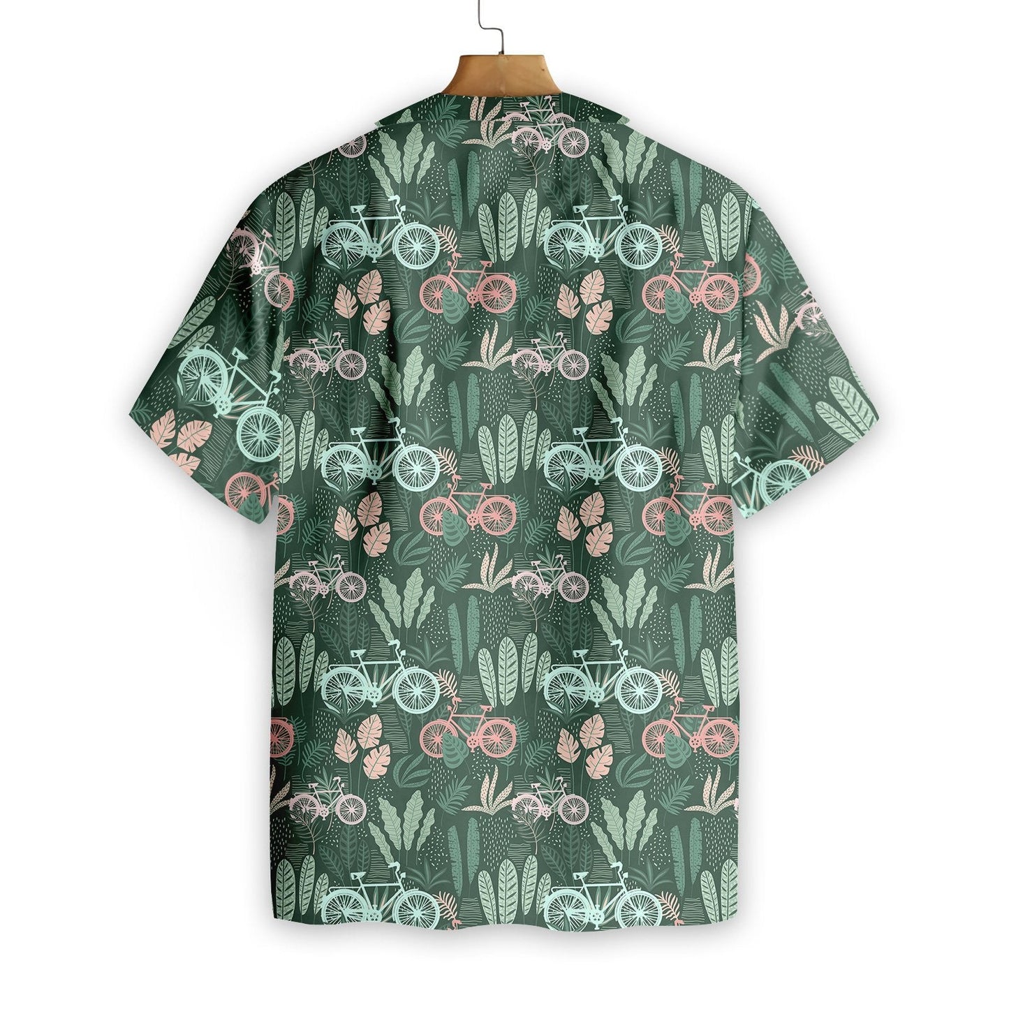 Cycling Tropical On Green Background Design Hawaiian Shirt,Hawaiian Shirt Gift, Christmas Gift