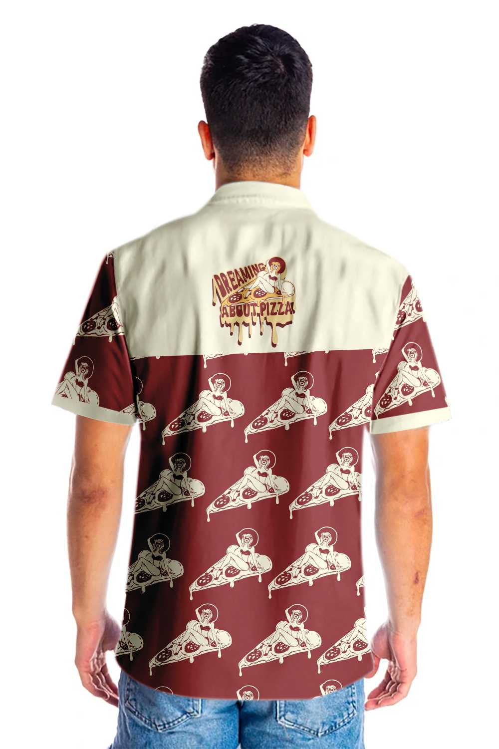 Dreaming About Pizza Funny Design Hawaiian Shirt,Hawaiian Shirt Gift, Christmas Gift