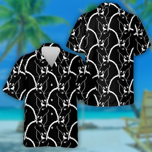 Abstract Hand Drawing Horse Head Silhouettes Hawaiian Shirt, Hawaiian Shirt Gift, Christmas Gift