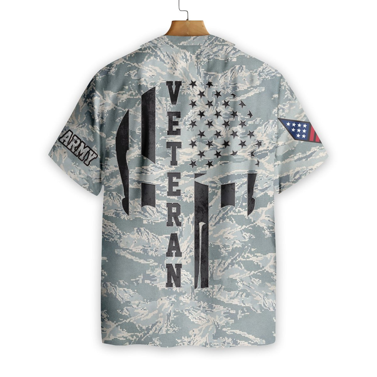 Veteran Proud US Airforce Camouflage Seamless Background Design Hawaiian Shirt, Hawaiian Shirt Gift, Christmas Gift