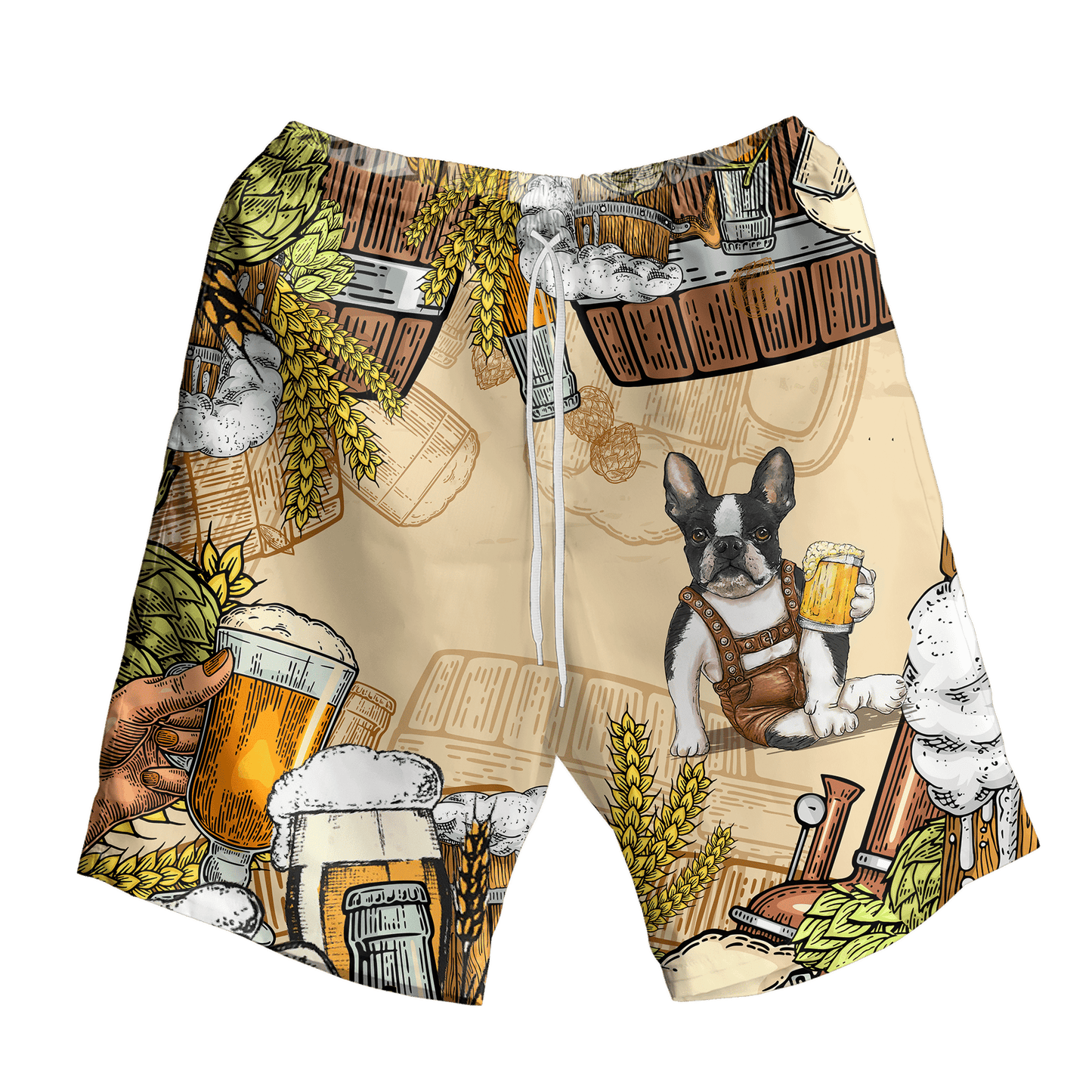 Boston Terrier Dog & Beer Design Hawaiian Shirt, Hawaiian For Gift