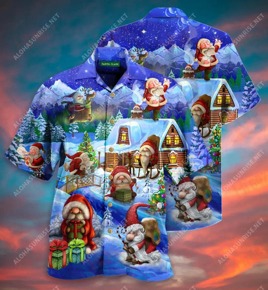 Little Santa Merry Christmas Short Hawaiian Shirt Hobbies Aloha Shirt Hawaiian Crazy Shirts Hawaiian Shirt Pattern, Hawaiian Shirt Gift, Christmas Gift