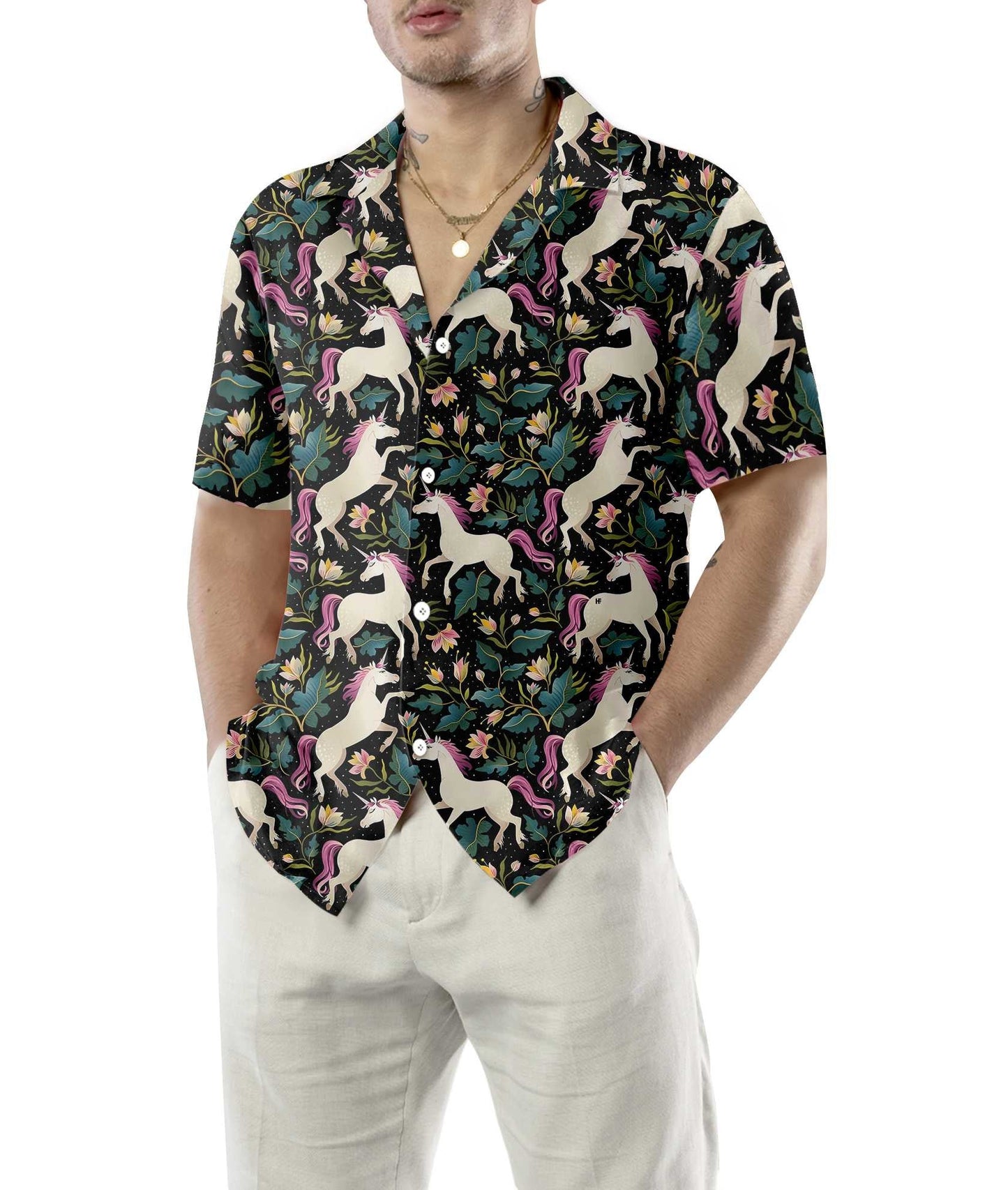 Fantasy Unicorns Believe In Miracle Design Hawaiian Shirt,Hawaiian Shirt Gift, Christmas Gift