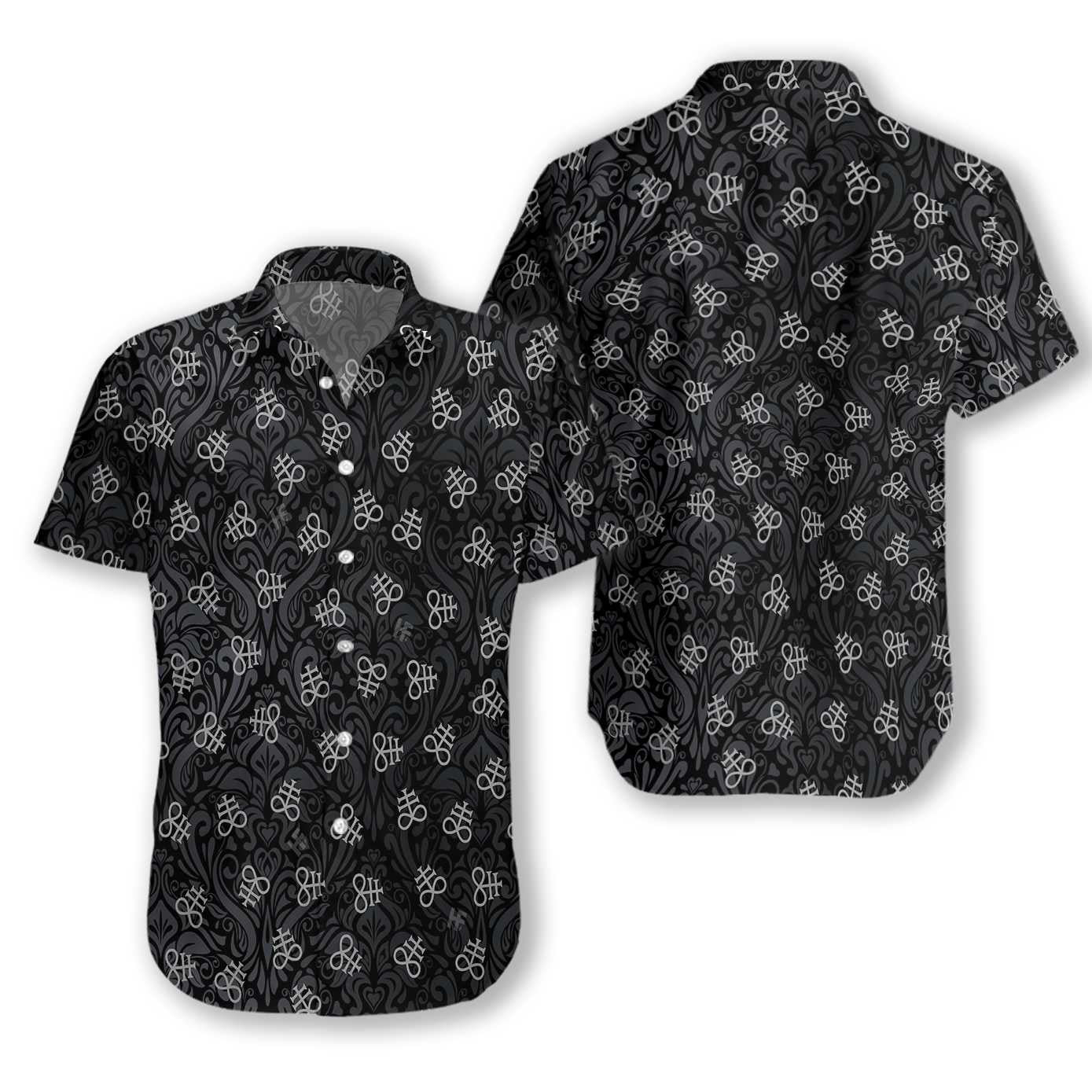Cool Seamless Leviathan Cross Goth Design Hawaiian Shirt,Hawaiian Shirt Gift, Christmas Gift