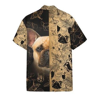 Face Of Bulldog Seamless Background Design Hawaiian Shirt,Hawaiian Shirt Gift, Christmas Gift