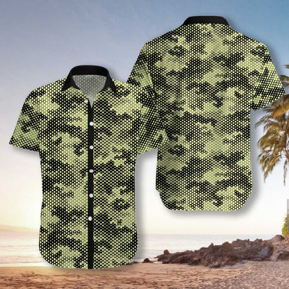 Golf Ball Texture Digital Camouflage Design Attractive Hawaiian Shirt, Hawaiian Shirt Gift, Christmas Gift