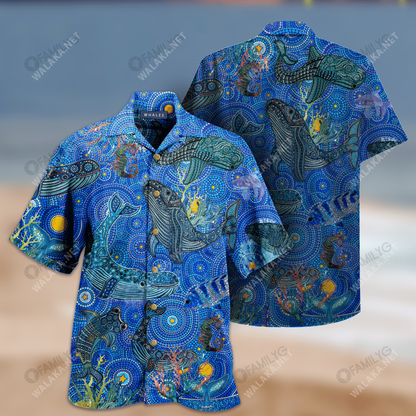 Amazing Whale Unisex Hawaiian Shirt, Hawaiian Shirt Gift, Christmas Gift