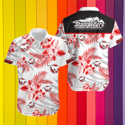 Calgary Stampeders Hawaiian Shirt_ Hawaiian Shirts -Hawaiian Shirt Gift, Christmas Gift