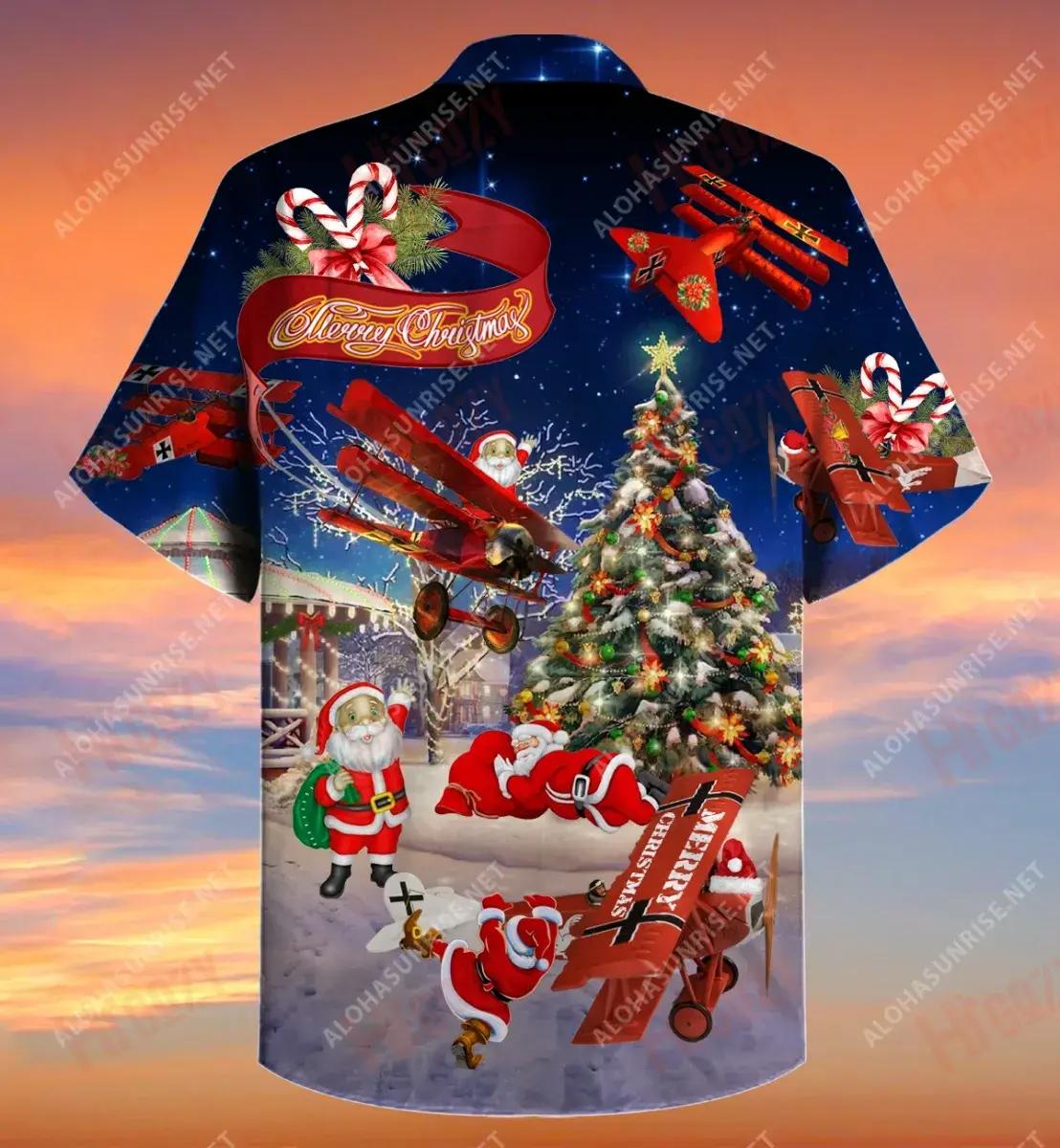 No Reindeer Any More, Santa Loves Airplane Short Hawaiian Shirt Summer Short Sleeve Hawaiian Crazy Shirts Hawaiian Shirts For Women, Hawaiian Shirt Gift, Christmas Gift