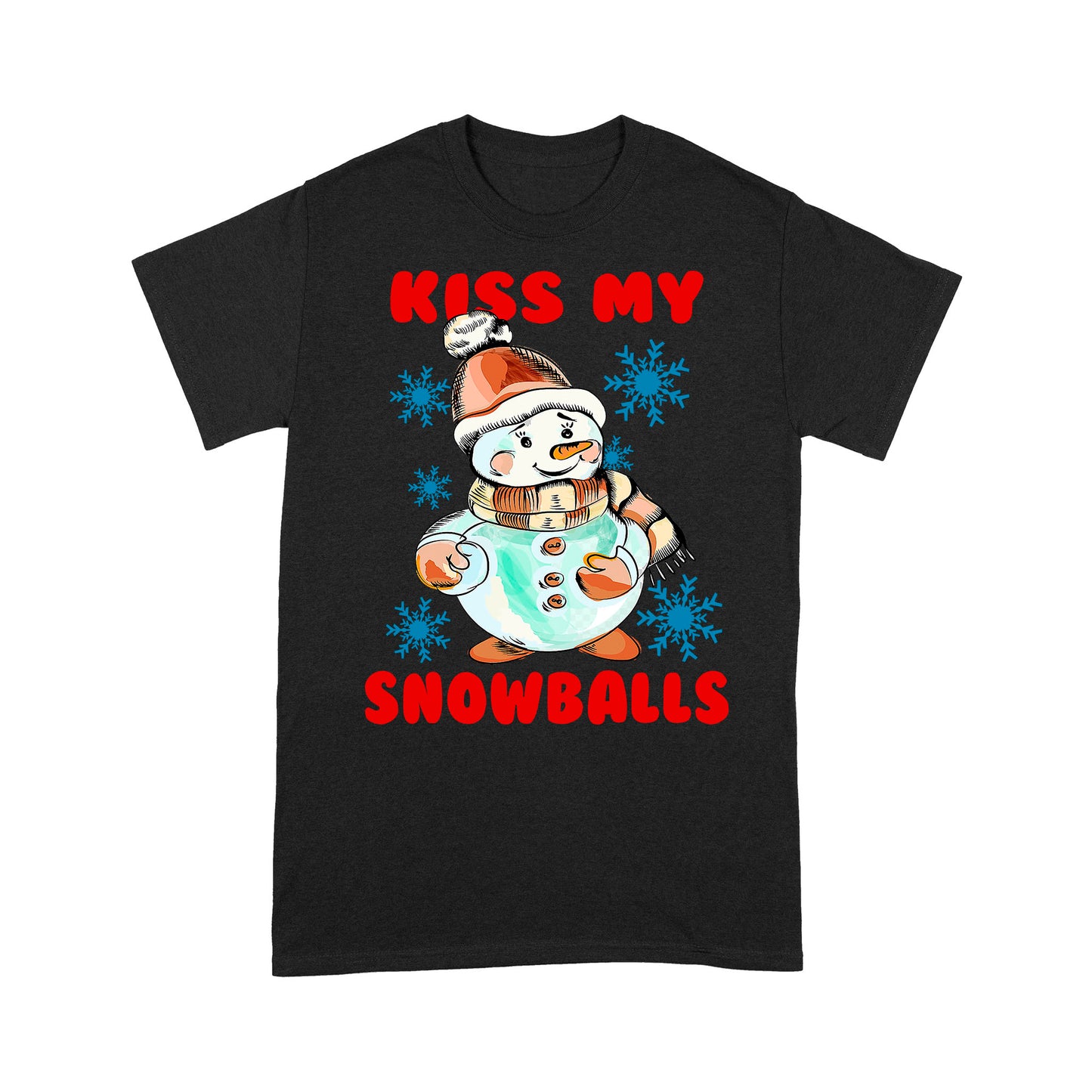 Kiss My Snowball Lustiges Weihnachts-Wortspiel-T-Shirt Geschenk für Weihnachten