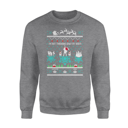 I'm not throwing away my shot! funny sweatshirt gifts christmas ugly sweater for men and women