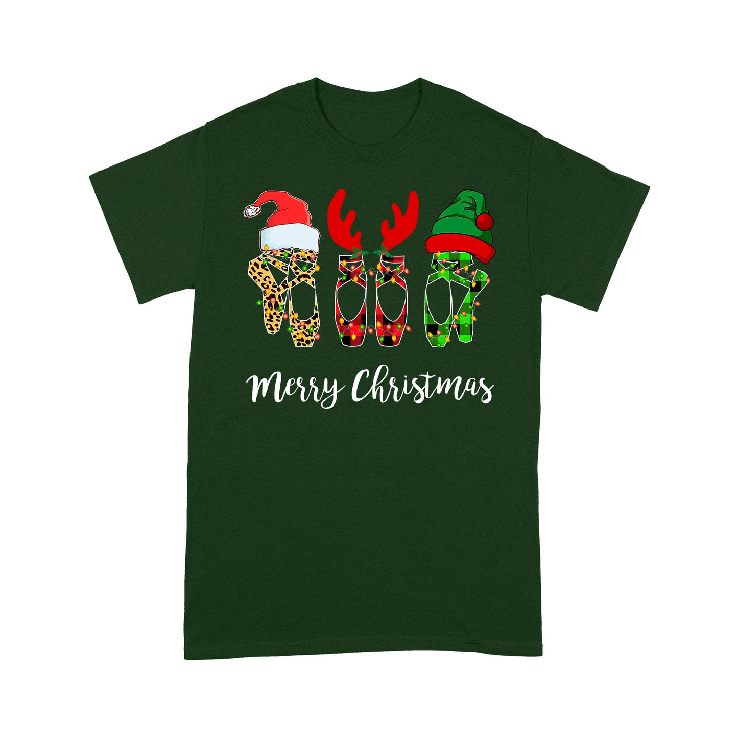 Frohe Weihnachten Balletttänzerin Geschenk - Xmas Pointe Shoe Shirt T-Shirt Geschenk für Weihnachten