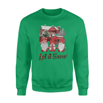 Let it Snow , Gnome merry christmas - funny sweatshirt gifts christmas ugly sweater for men and women