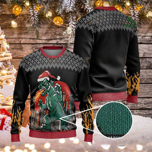 Santa Dinosaur Christmas Ugly Sweaters, Christmas Ugly Sweater, Christmas Gift, Gift Christmas 2024
