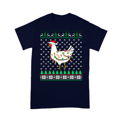 Funny Chicken Christmas Lights Gift Tee Shirt Gift For Christmas