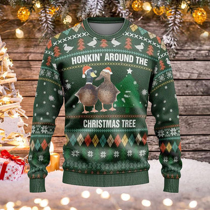 Santa Ducks Christmas Ugly Sweaters, Christmas Ugly Sweater, Christmas Gift, Gift Christmas 2024