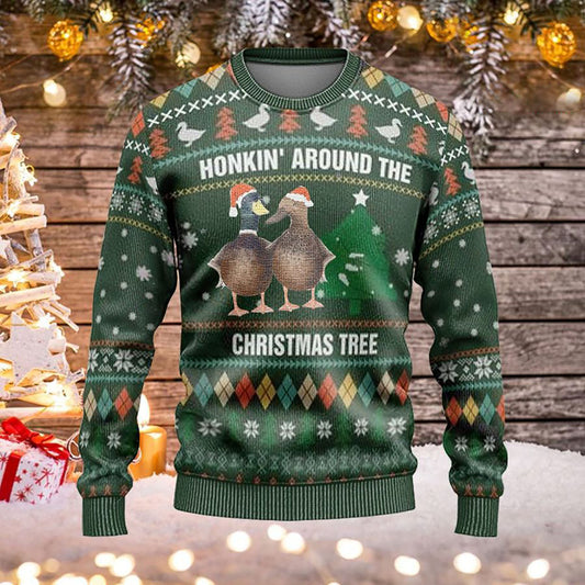 Santa Ducks Christmas Ugly Sweaters, Christmas Ugly Sweater, Christmas Gift, Gift Christmas 2024