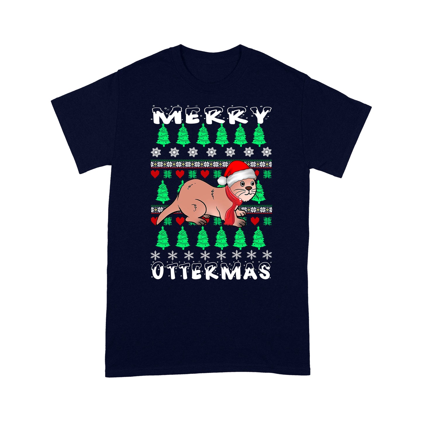 Frohe Ottermas Lustige Weihnachten Otter Liebhaber Geschenk T-Shirt Geschenk für Weihnachten
