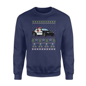 Police Officer Gifts For Men Pullover Holiday Present Santa Clausfunny sweatshirt gifts christmas ugly sweater for men and women