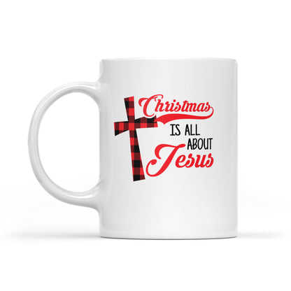 Weihnachten ist alles über Jesus Liebe Christus weiße Tasse Geschenk für Weihnachten