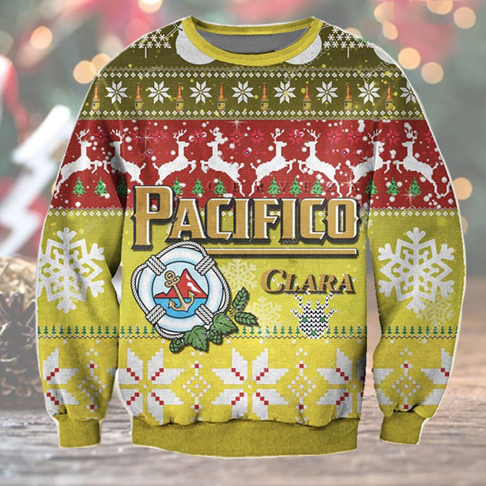 Pacifico Clara Ugly Sweater Beer Drinking Christmas, Christmas Ugly Sweater, Christmas Gift, Gift Christmas 2024