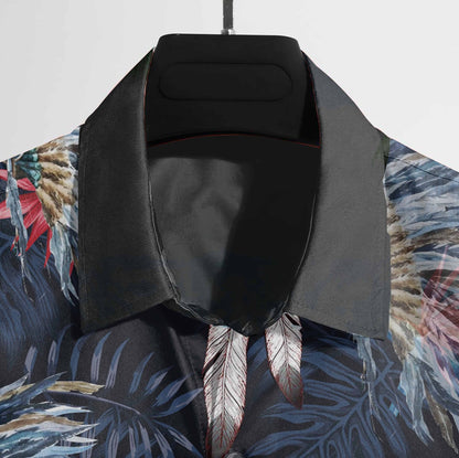 Dark Jungle Native Tropical Design Hawaiian Shirt,Hawaiian Shirt Gift, Christmas Gift