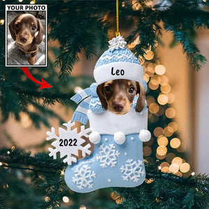 Personalized Gift For Pet Lovers Pet In Christmas Sock 2022, Christmas Ornament, Christmas Gift