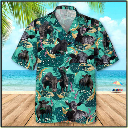 Black Angus Cattle Rosemary Hawaiian Shirt,Hawaiian Shirt Gift, Christmas Gift