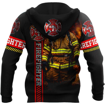 Brave Firefighter Theme Pretty Ornamental Hawaiian Shirt, Hawaiian For Gift