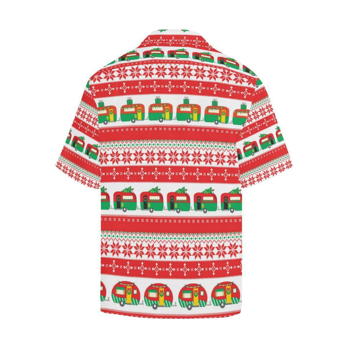 Camper Camping Ugly Christmas Red Design Hawaiian Shirt, Hawaiian Shirt Gift, Christmas Gift.