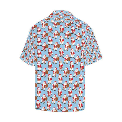 Cute Santa Claus With Gift Bag Christmas Themed Hawaiian Shirt, Hawaiian Shirt Gift, Christmas Gift