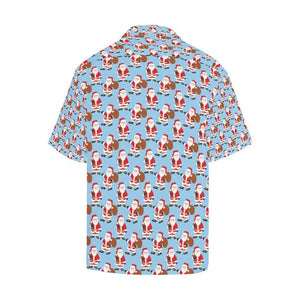 Cute Santa Claus With Gift Bag Christmas Themed Hawaiian Shirt, Hawaiian Shirt Gift, Christmas Gift