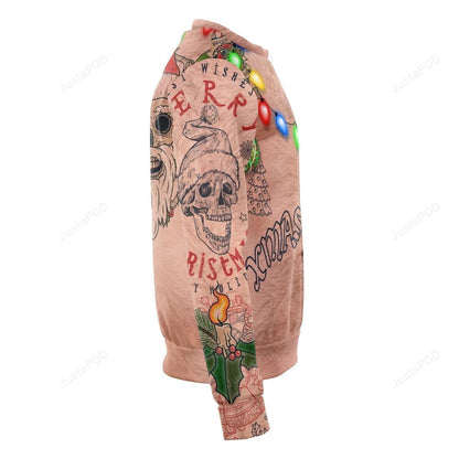 Mens Bare Chest Tattoos Festive For Unisex Ugly Christmas Sweater, Christmas Ugly Sweater,Christmas Gift,Gift Christmas 2022