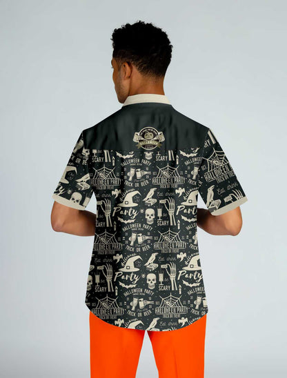 Theme Retro Halloween Beer Party Colorful Hawaiian Shirt,Hawaiian Shirt Gift, Christmas Gift