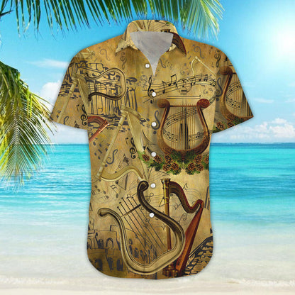 Ancient Harp Hawaiian Shirt, Christmas Gift