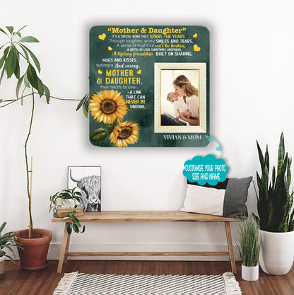Picture Frame Mother and daughter Gift for Birthday, Valentines Day, Wedding, Graduation, Christmas, College, Mothers Day,