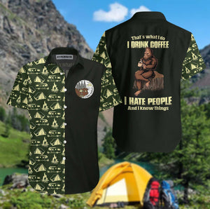 Amazing Drink Coffee And Hate People Hawaiian Shirt, Hawaiian For Gift