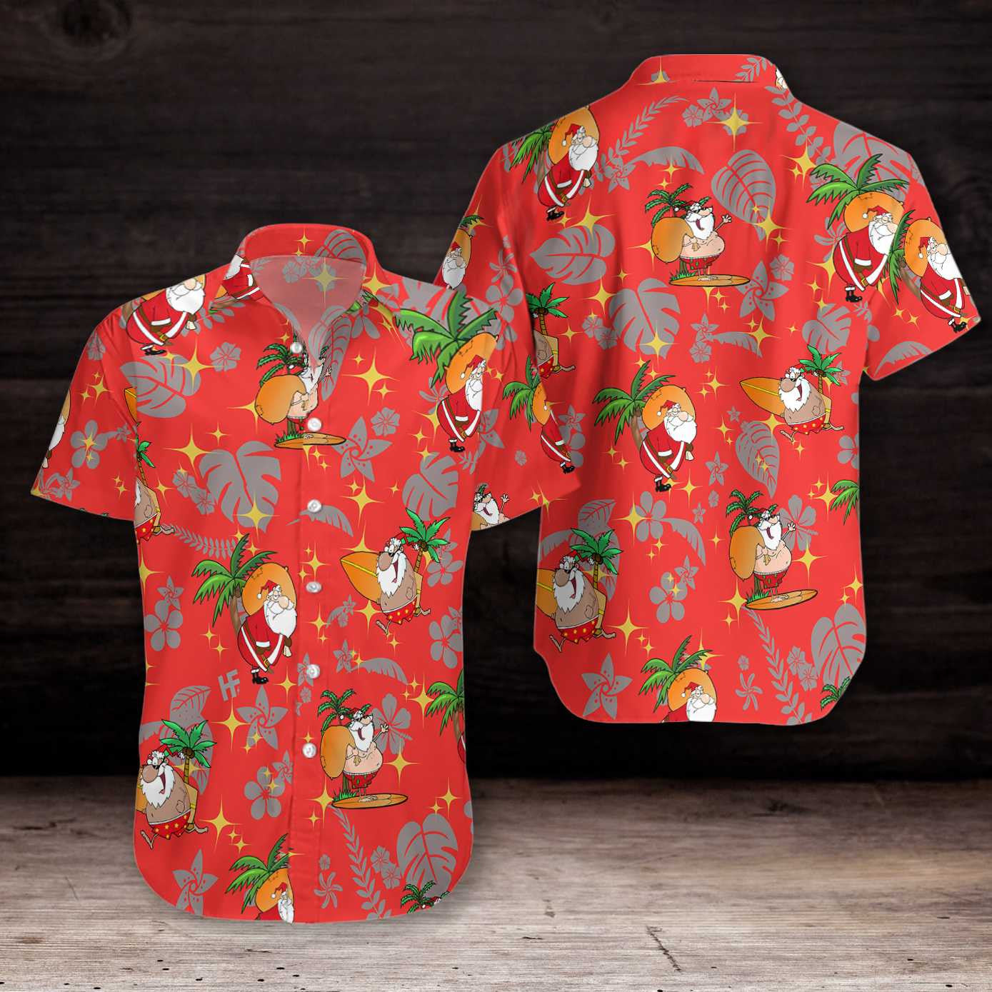 Merry Christmas Santa Claus Red Pattern Design Hawaiian Shirt, Hawaiian Shirt Gift, Christmas Gift