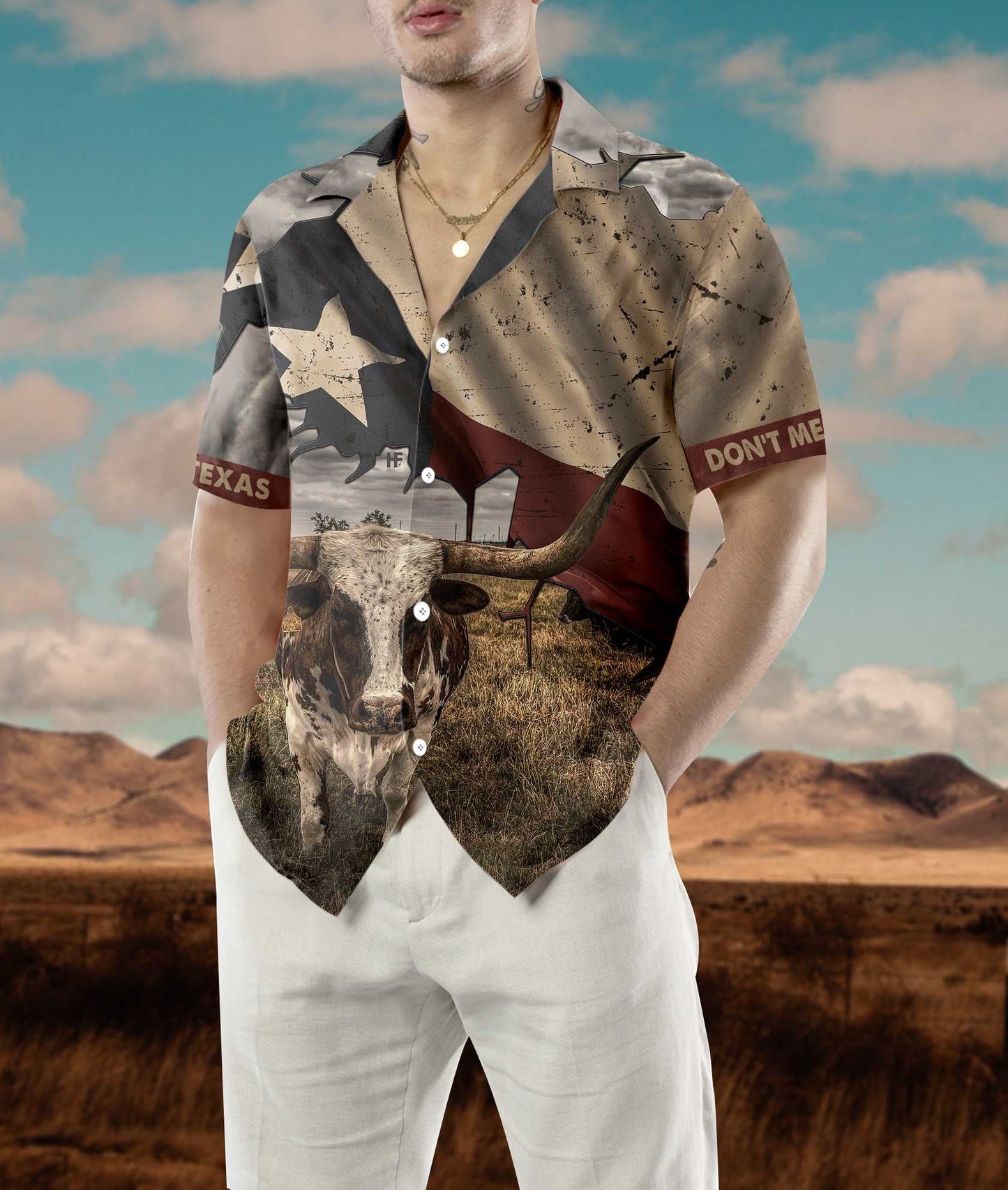 Retro Style Texas State Map Pattern Flag Texas Hawaiian Shirt, Hawaiian Shirt Gift, Christmas Gift