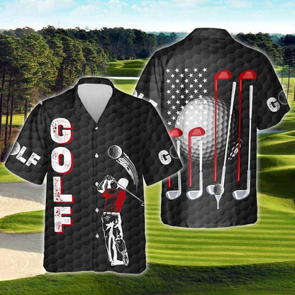 Playing Golf Golfer American Summer Vibes Hawaiian Shirt,Hawaiian Shirt Gift, Christmas Gift