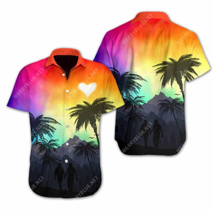 Buy Lgbt Heart Hawaiian Shirt 3D-Hawaiian Shirt Gift, Christmas Gift