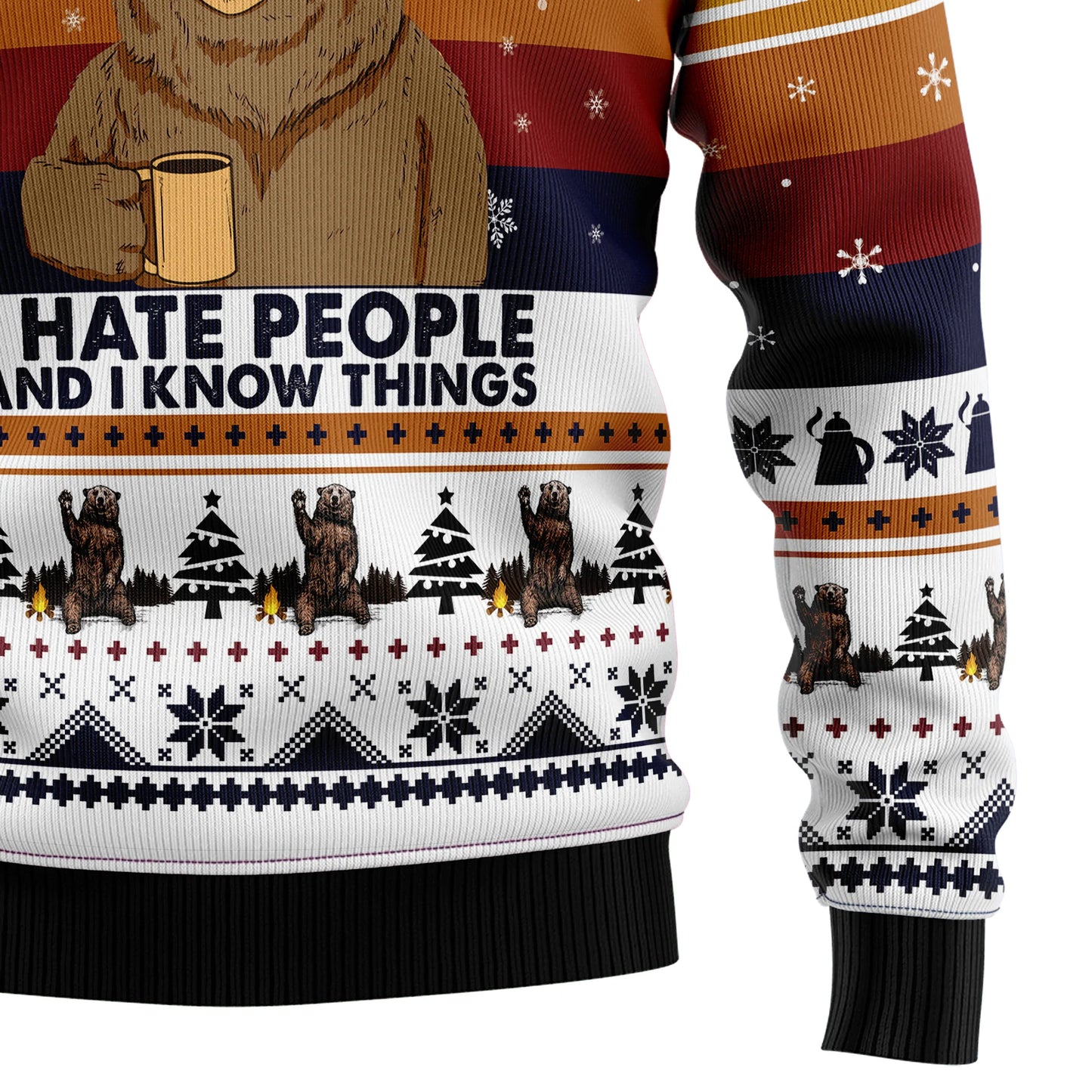 Bear Coffee Ugly Christmas Sweater, Christmas Ugly Sweater,Christmas Gift,Gift Christmas 2024