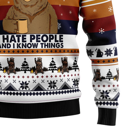 Bear Coffee Ugly Christmas Sweater, Christmas Ugly Sweater,Christmas Gift,Gift Christmas 2024