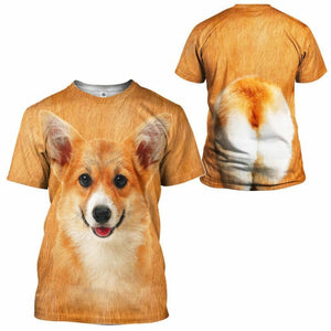 3D Corgi Cosplay Custom Tshirt Hoodie Appreal