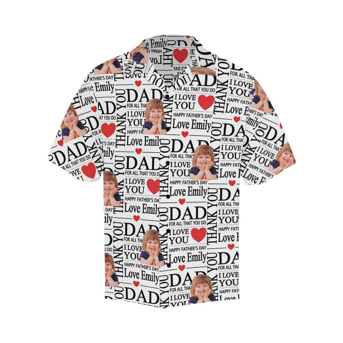 Custom Face Greatest Love Men's All Over Print Hawaiian Shirt, Hawaiian Shirt Gift, Christmas Gift