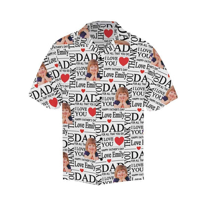 Custom Face Greatest Love Men's All Over Print Hawaiian Shirt, Hawaiian Shirt Gift, Christmas Gift