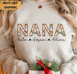 Personalized Nana T-shirts, Grandma Garden, Mother's Day Tee, Custom Name Gifts Shirts