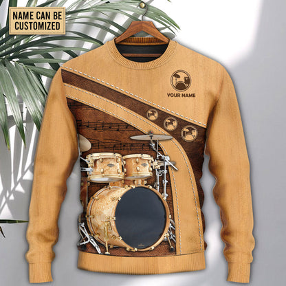 Drum An Old Drummer And A Lovely Lady Stick Personalized Ugly Christmas Sweater, Christmas Gift, Gift Christmas 2024
