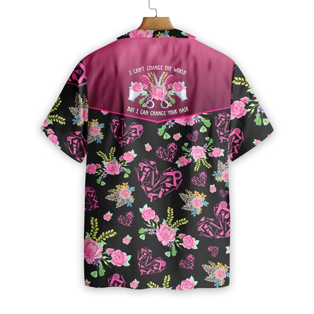 Flower And Hair Stylist Seamless Background Design Hawaiian Shirt, Hawaiian Shirt Gift, Christmas Gift